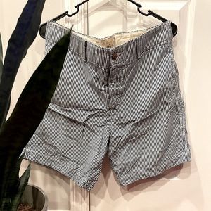Men’s blue and white striped Hollister shorts